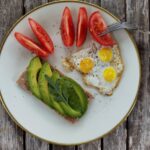 Źródła tłuszczu na diecie keto - awokado i jajka z warzywami